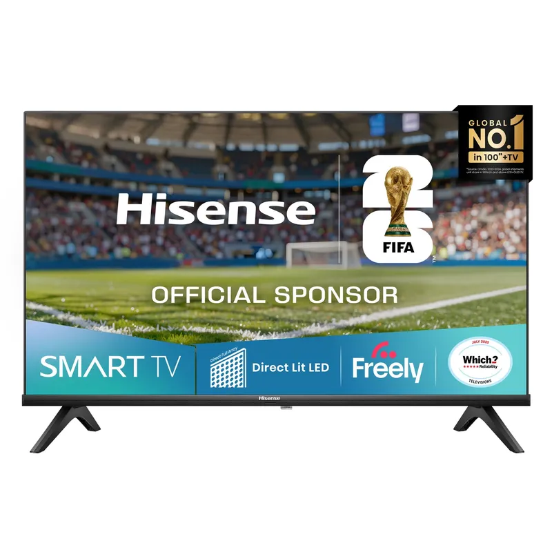 32" Hisense A4Q LED HD Ready Hdr Smart TV with Freely - 32A4QTUK, Black