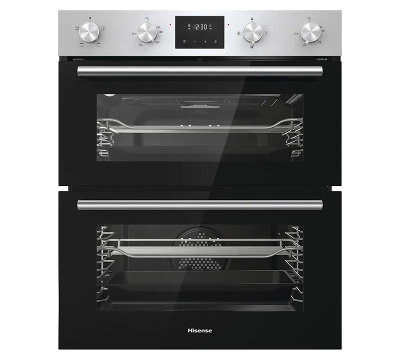 Hisense BID75211XUK Electric Built-under Double Oven - Stainless Steel & Black, Stainless Steel