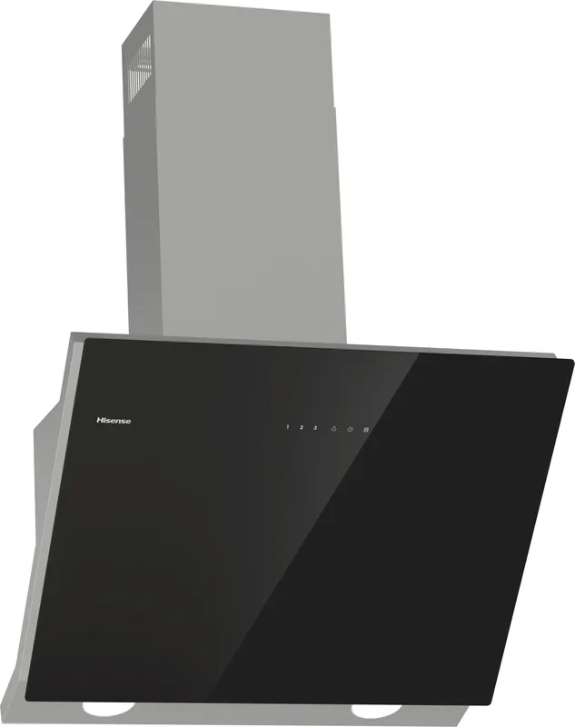 Hisense CH6IN14BXBUK 60cm Angled Chimney Cooker Hood - Jet Black, Black