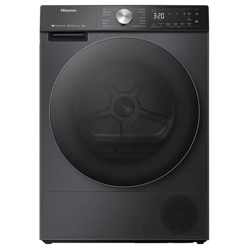 Hisense DH5S102BB 10kg 5S Series Heat Pump Condenser Tumble Dryer - Black