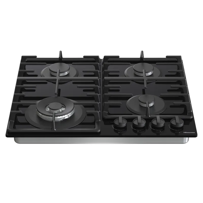 Hisense GG663BHF 60cm 4 Burner Gas On Glass Hob - Black