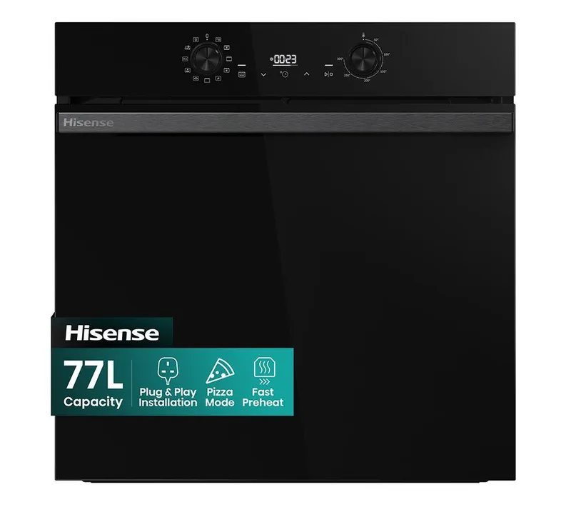 Hisense Hi2 BI622ABPGUK Plug-in Electric Oven - Jet Black, Black