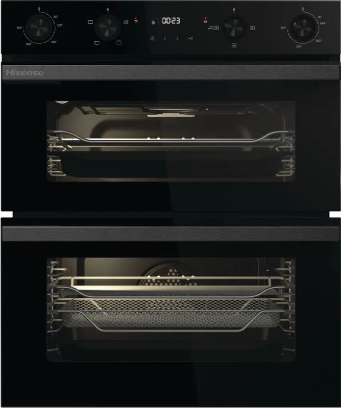 Hisense Hi6 BUD714221ADBG Built Under Electric Double Oven - Black - A/A Rated, Black