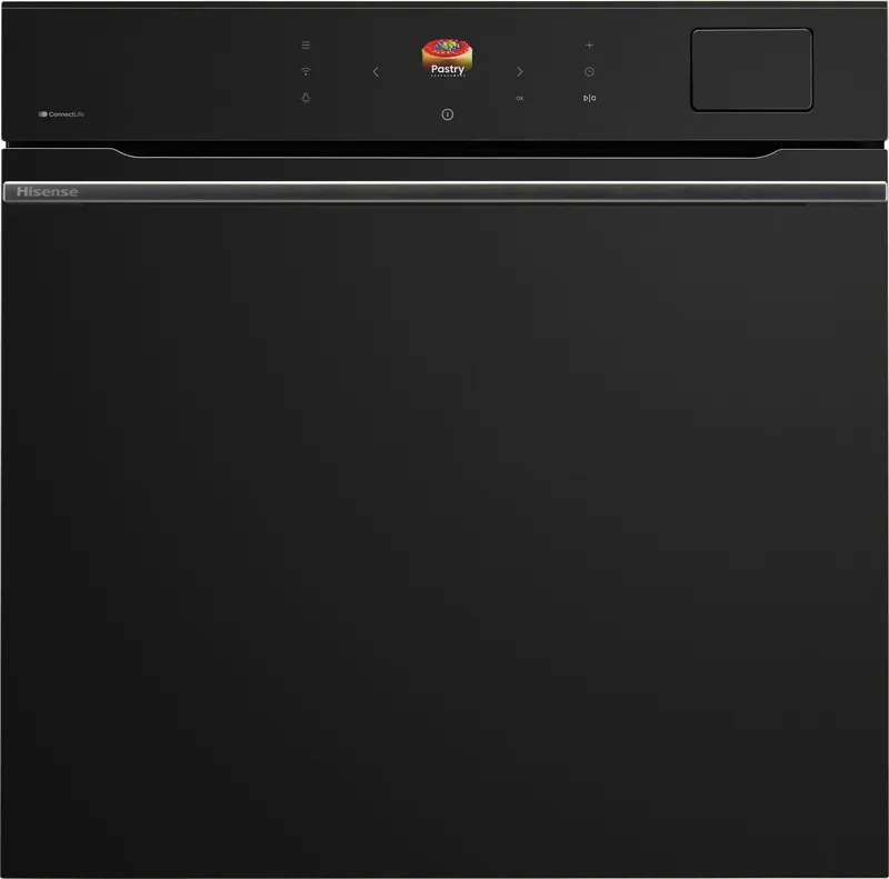 Hisense Hi8 BlackLine BAS6AH8BUKWF Wifi Connected Built In Electric Single Oven - Jet Black - A+ Rated, Black