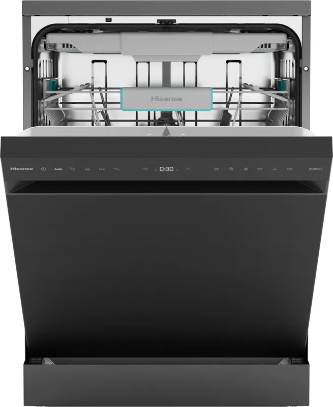 Hisense HS663A90BXUK Full Size Dishwasher - Black - A Rated, Black