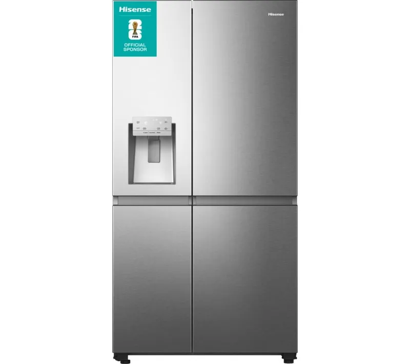 Hisense PureFlat Infinite RS818N4IIE American-Style Smart Fridge Freezer - Stainless Steel