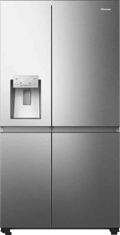 Hisense PureFlat Infinite RS818N4TIE Wifi Connected Non-Plumbed Total No Frost American Fridge Freezer - Stainless Steel - E Rated, Stainless Steel