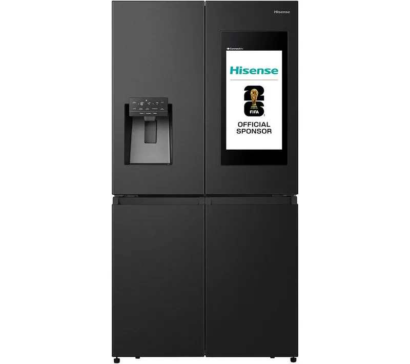 Hisense PureFlat RQ760N4IFE Smart Fridge Freezer - Black Stainless Steel, Stainless Steel