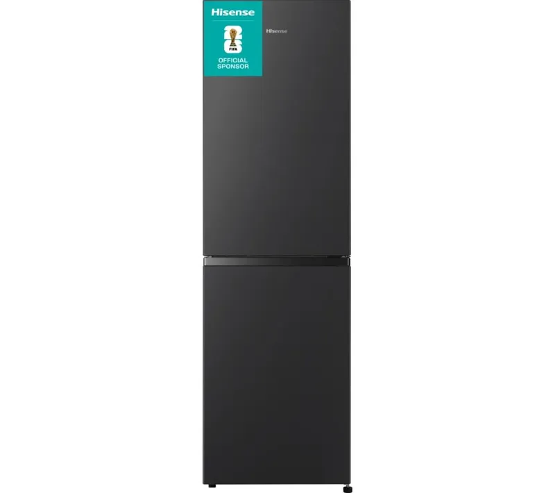 Hisense RB327N4BBE 50/50 Fridge Freezer - Black & Steel, Black
