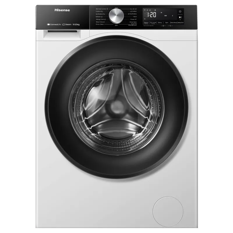 Hisense WD3S1043BW3 10.5kg/6kg 3S Series WiFi-enabled Washer Dryer - White