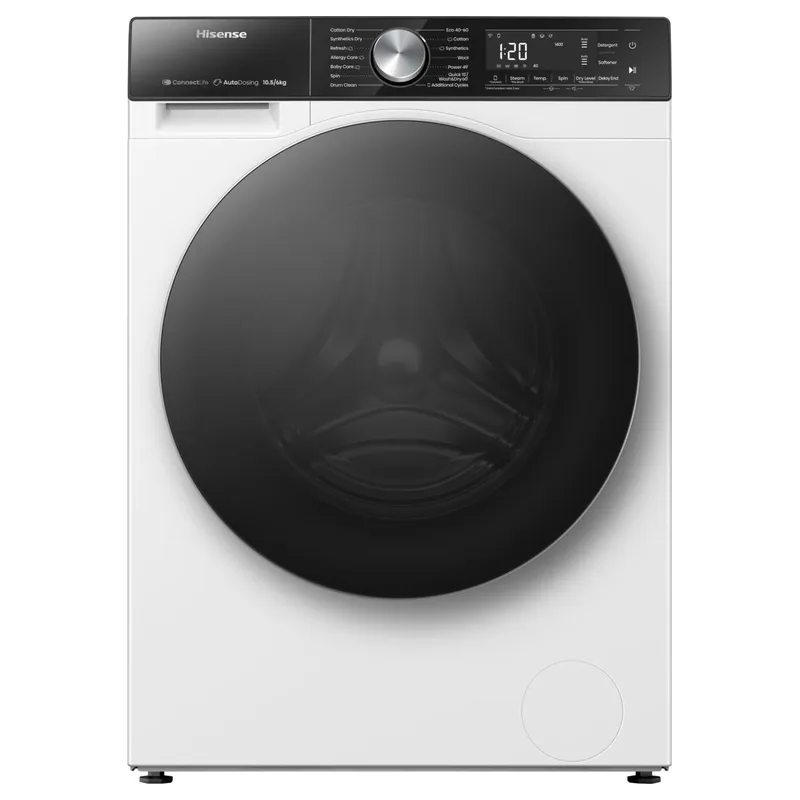 Hisense WD5S1045BW 10.5kg/6kg 5S Series Autodose WiFi Enabled Washer Dryer - White