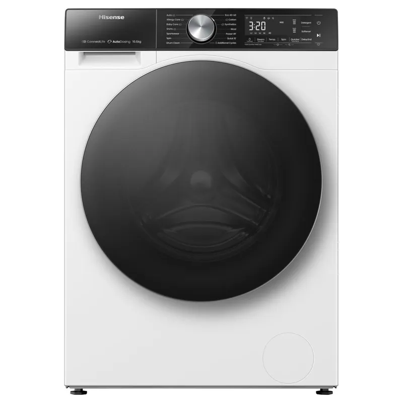 Hisense WF5S1045BW 10.5kg 5S Series Autodose WiFi-Enabled Washing Machine 1400rpm - White