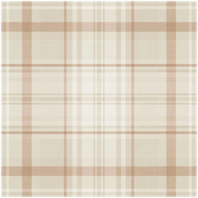Holden Decor Kirkham Check Orange Wallpaper Paste The Paper Washable Bedroom
