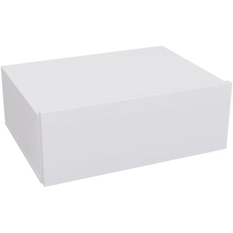 Floating Bedside Table, Wall-Mounted Side Table for Bedroom, White - Homcom