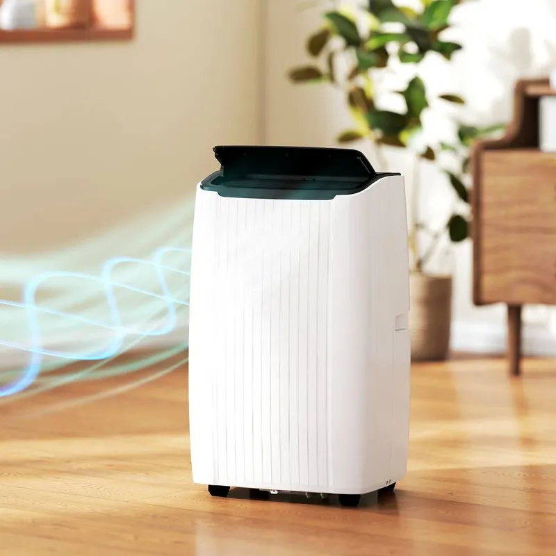 Homcom 14000 Btu AC Unit, Portable Air Conditioner with WiFi Control, White White