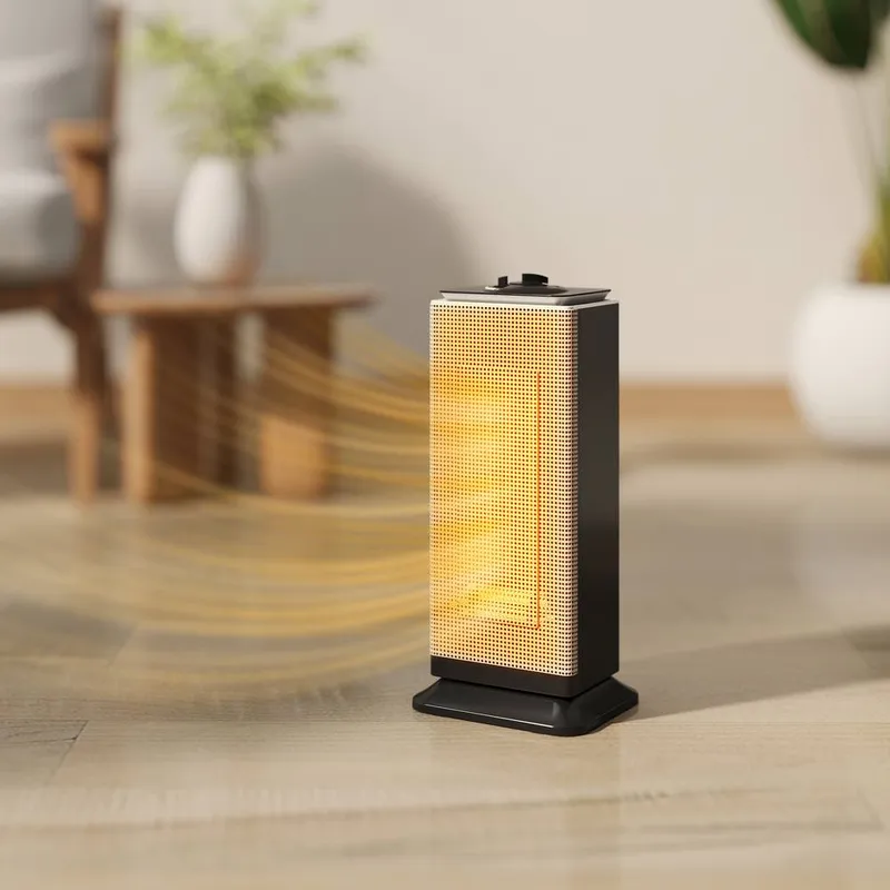 Homcom 1500W Electric Heater, Ceramic Space Heater with Fan, Black Black