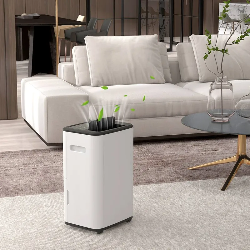 Homcom 20L/Day 6L Portable Dehumidifier with 24H Timer, Auto Defog in White - White - Size: One Size