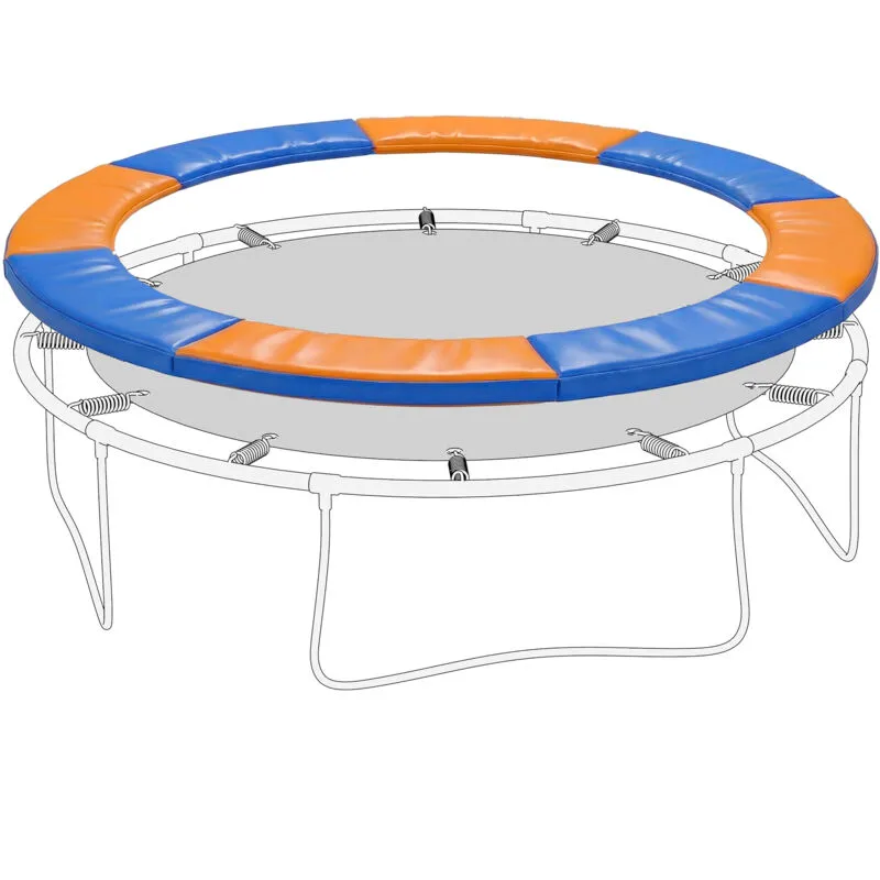 Homcom 8FT Trampoline Spring Cover, Plastic Trampoline Pad, Yellow and Blue