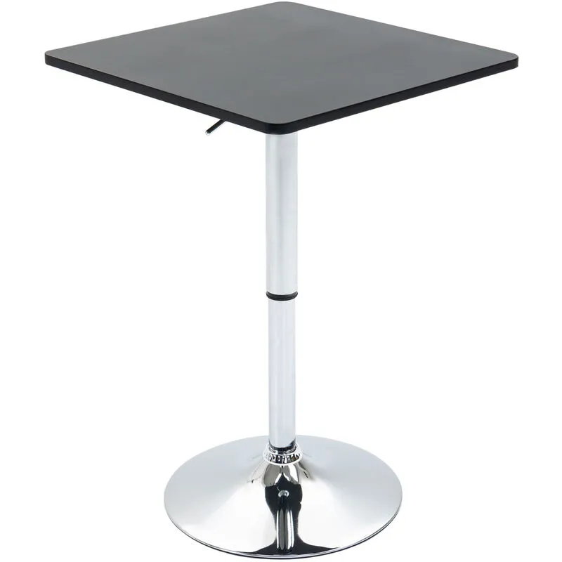 Homcom - Adjustable Height Bar Table with Metal Frame and Square Tabletop