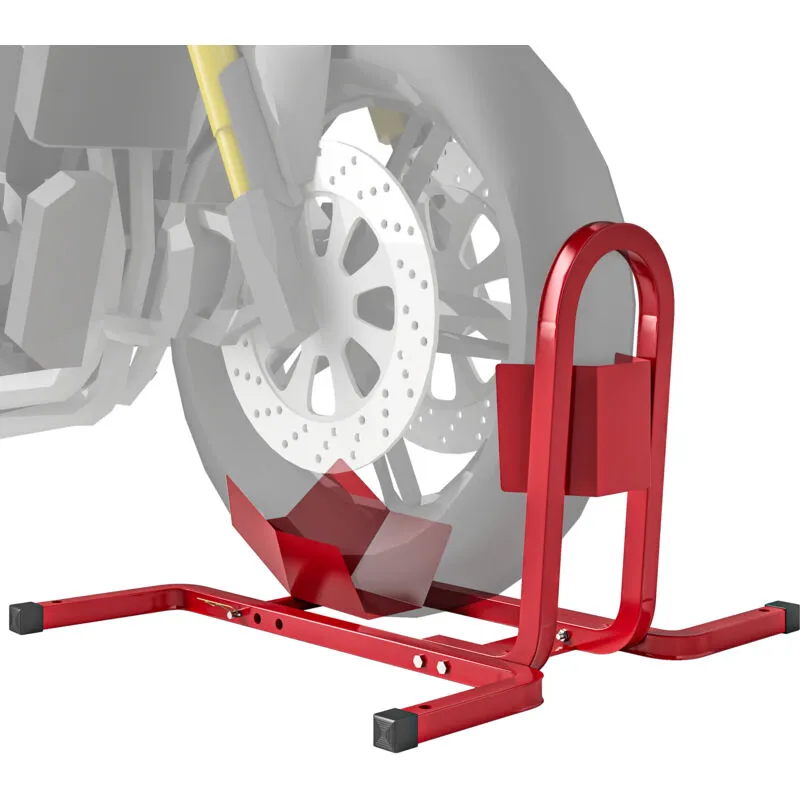 Homcom Adjustable Motorcycle Wheel Chock Motorbike Holder with Metal Frame