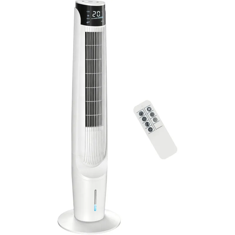Homcom Air Cooler Ice Cooling Fan for Bedroom, Living Room, White