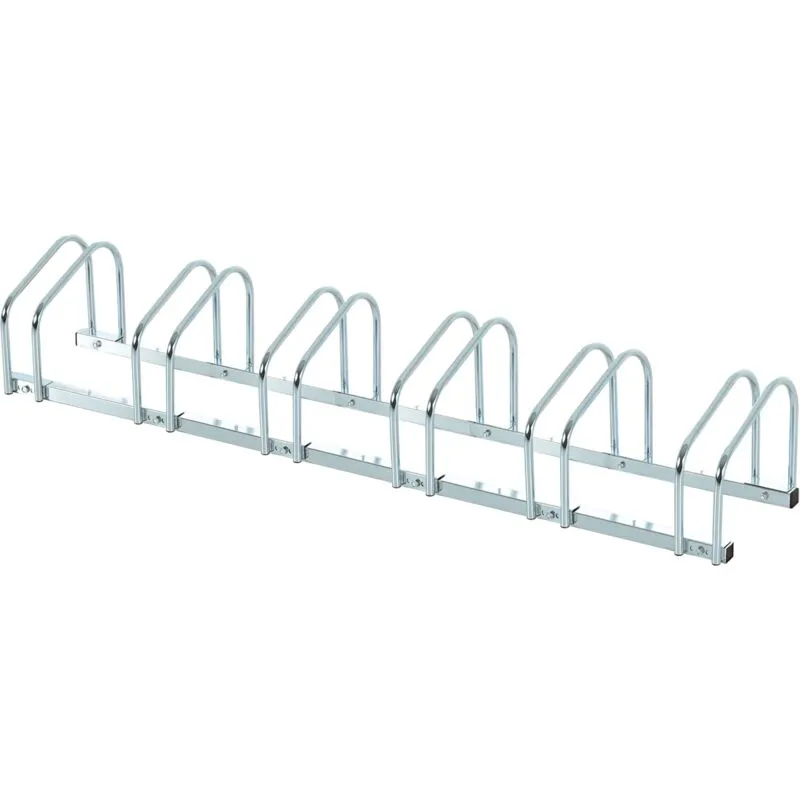 Homcom - Bike Parking Rack Bicycle Locking Storage Stand for Cycling Silver