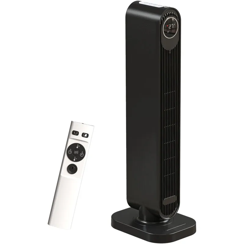 Homcom Ceramic Electric Heater, 2000W Fan Space Heater, Black
