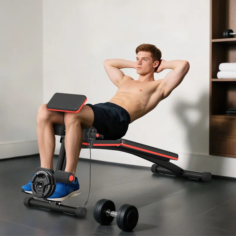 Homcom Foldable Dumbbell Bench Weight Training, 7 Incline Adjustable in Black Size: Medium Black Medium