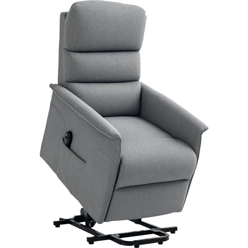 Homcom Power Lift Recliner Electric Reclining Chair with Remote Grey
