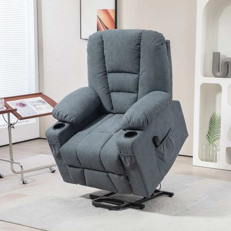 Homcom Riser & Recliner Chair w/ Remote, Lift Chair for Elderly in Grey Grey
