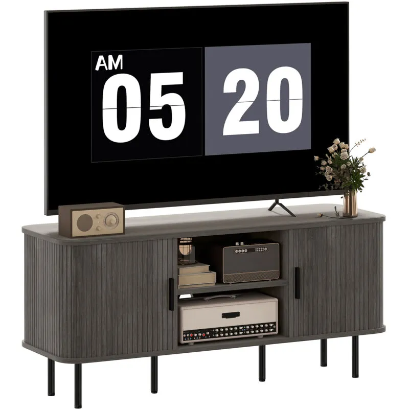 Homcom TV Unit for Living Room, TV Stand in Grey Grey