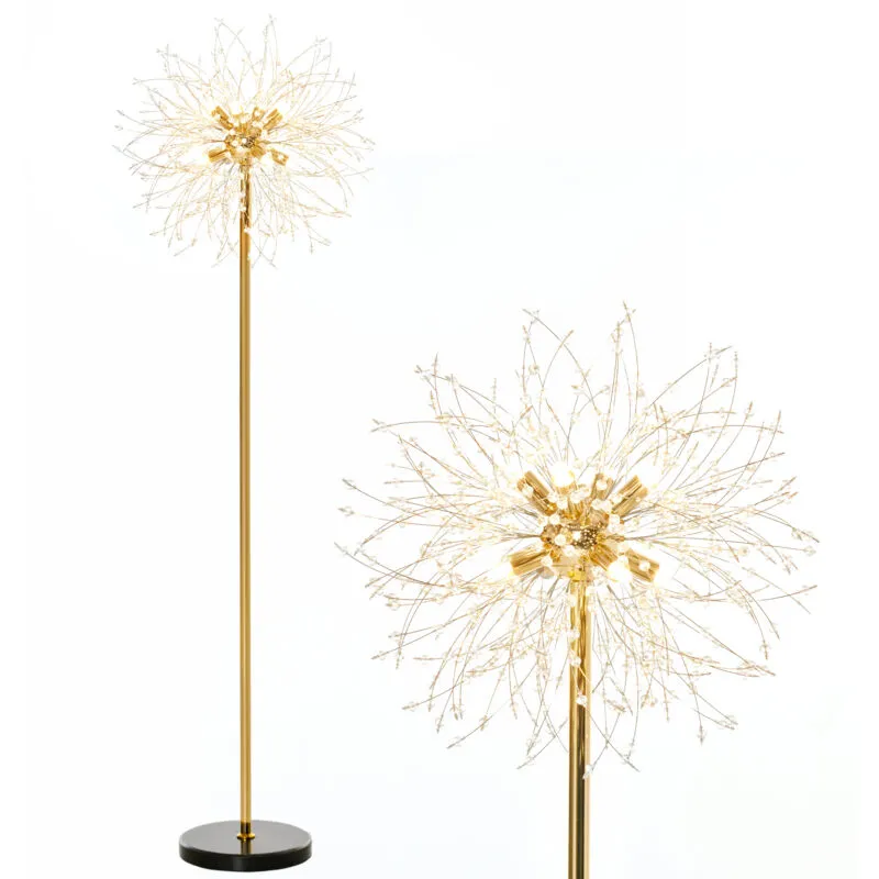 Modern Floor Lamp with Dandelion-like Lampshade for Bedroom - Homcom
