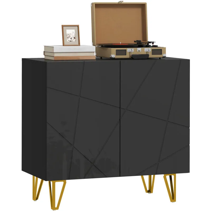 Storage Cabinet, Sideboard with Adjustable Shelf, Black - Homcom