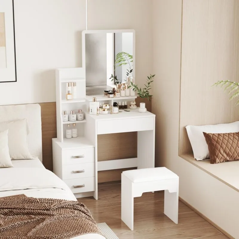 Arlo White Dressing Table Set