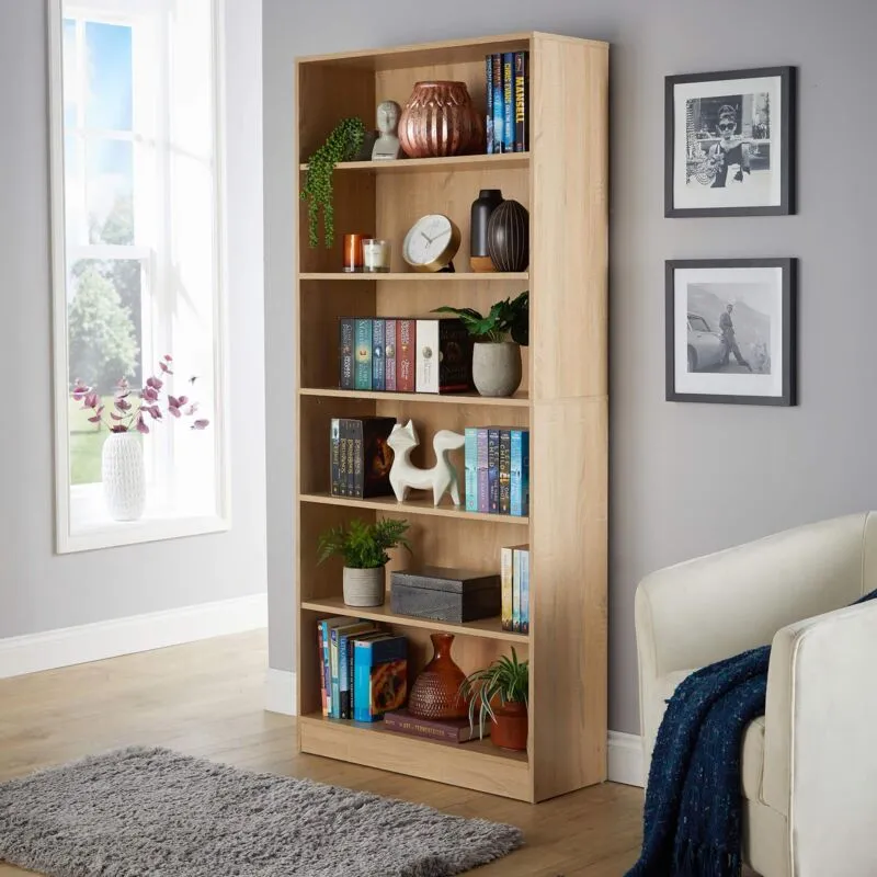 Clara Deep Bookcase Oak