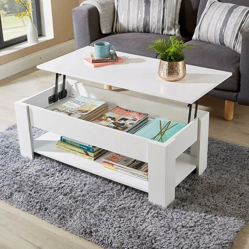 Orlando Lift Up Coffee Table - White