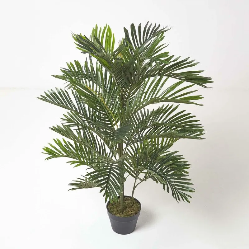 Homescapes Areca Palm Tree in Pot, 120 cm Tall in Green - Green - Size: One Size