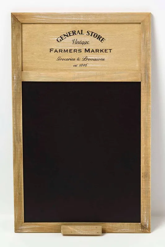 Homescapes Black General Store Chalk Board Planner Black