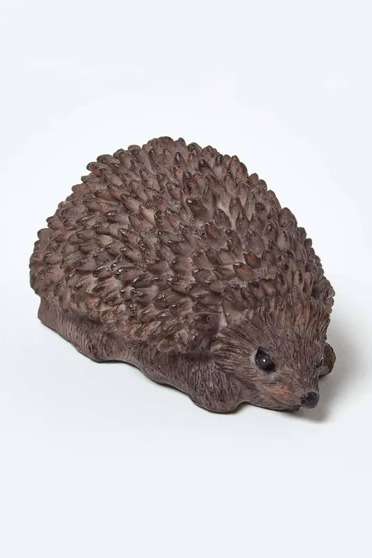 Homescapes Brown Hedgehog Hollow Resin Key Keeper - Brown
