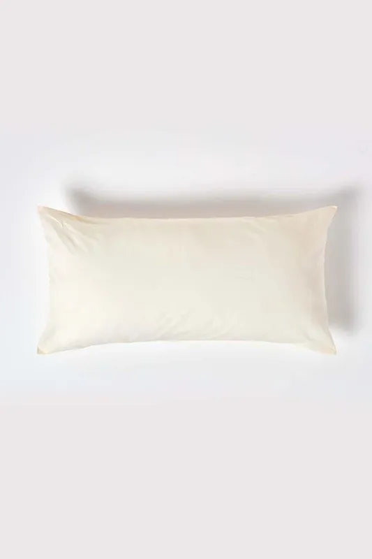 Homescapes Continental Egyptian Cotton Pillowcase 200 TC, 40 x 80 cm in Cream Cream