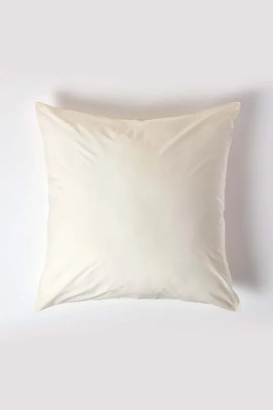Homescapes Continental Egyptian Cotton Pillowcase 200 TC, 80 x 80 cm in Cream Cream 80 x 80 cm