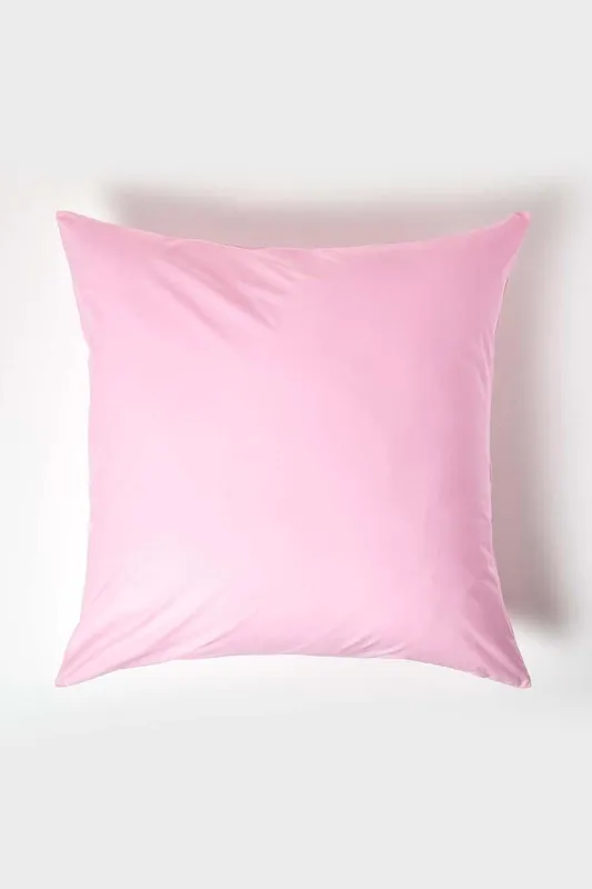 Homescapes Unisex Continental Egyptian Cotton Pillowcase 200 TC, 80 x 80 cm in Pink Pink One Size female