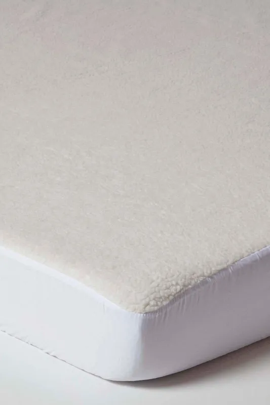 Homescapes Deep Fitted Fleece Underblanket in White Size: King - White - Size: King