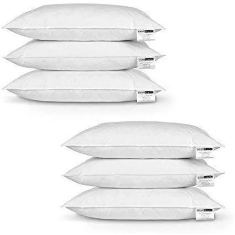 Homescapes Unisex Duck Feather Pillow x 6 in White White female