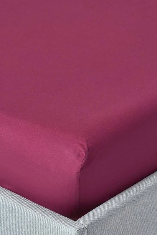 Homescapes - Plum Egyptian Cotton Deep Fitted Sheet 200 Thread Count, King - Plum