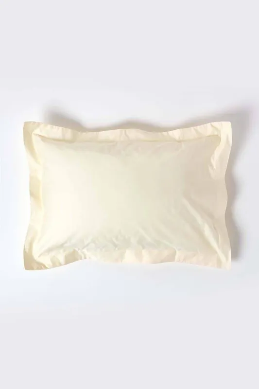 Homescapes Unisex Egyptian Cotton Oxford Pillowcase 1000 TC in Cream Cream female