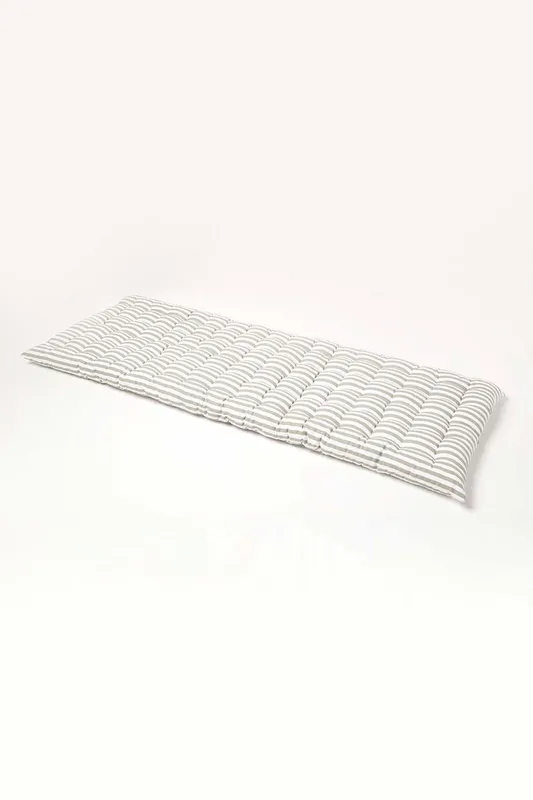 Homescapes Grey Stripe Bench Cushion 3 Seater