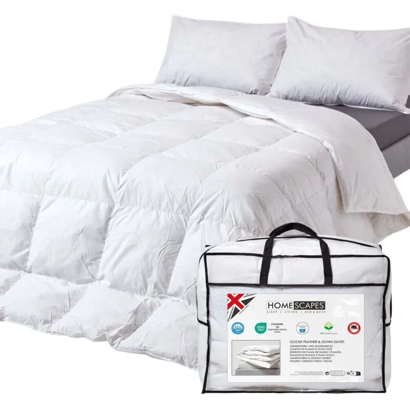 Homescapes Goose Feather and Down 2.5 Tog Double Summer Duvet