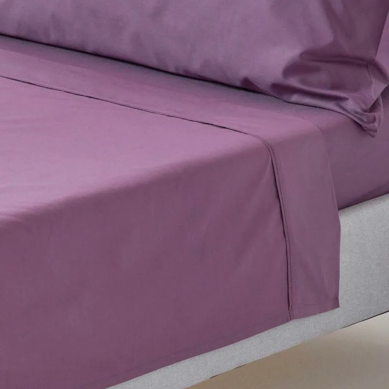 Homescapes Egyptian Cotton Flat Sheet 200 Thread Count in Grape Size: King Flat Grape