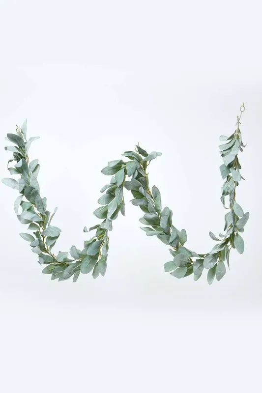 Homescapes Green Lambs Ear Foliage Garland 190 cm Green
